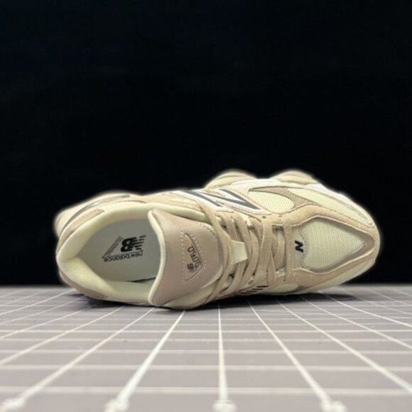 New Balance 9060 Cream Running Shoes - Picture 6 of 6